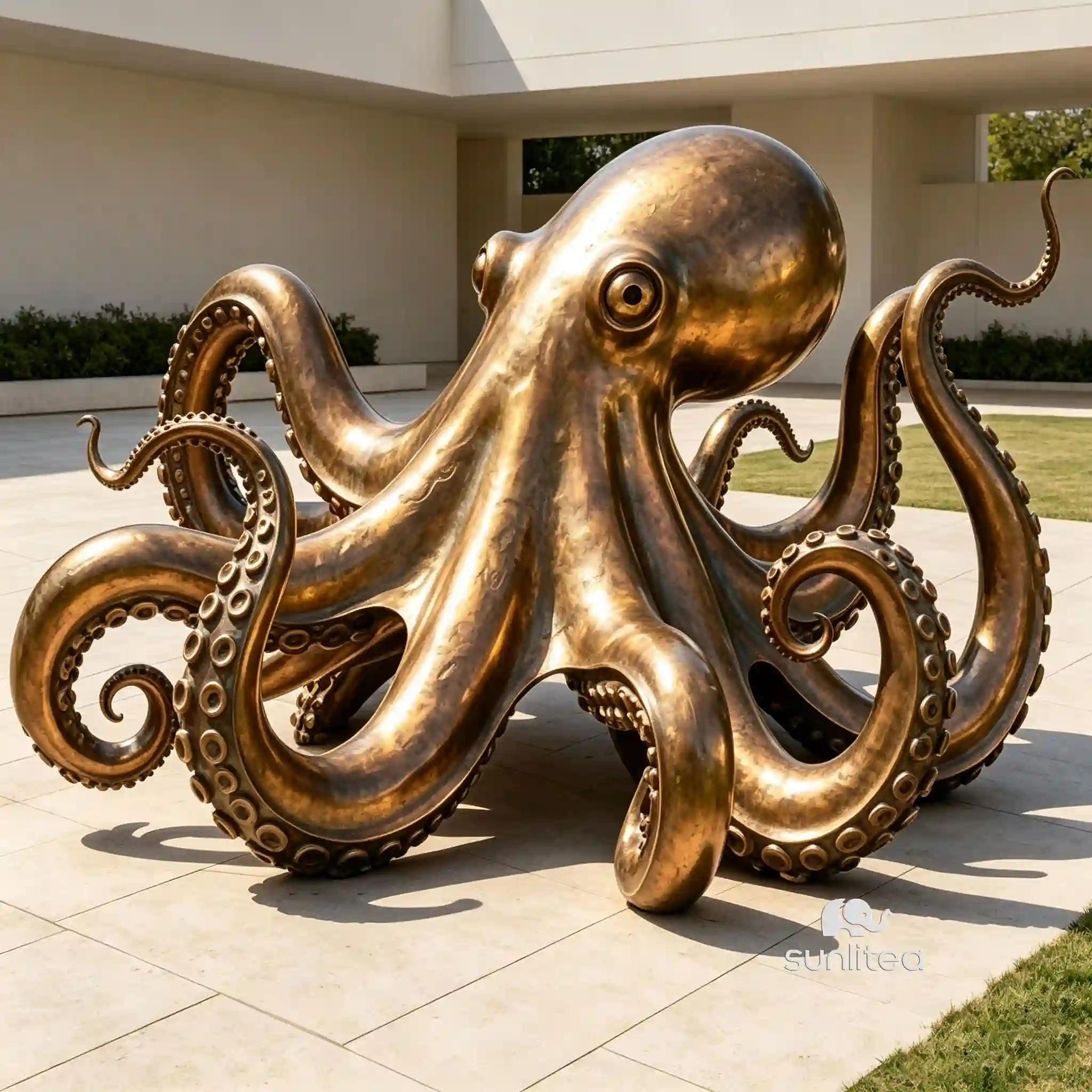 Brass Octopus Sculpture