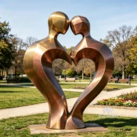 Bronze Decorative Abstract Couple Sculpture