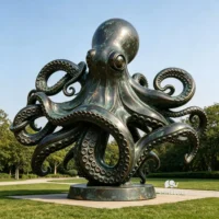 Bronze Octopus Sculpture