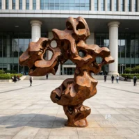 Corrten Steel Abstract Rock Sculpture