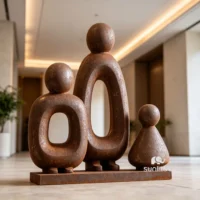 Corten Steel Abstract Family Sculpture