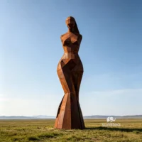Corten Steel Abstract Female Sculpture