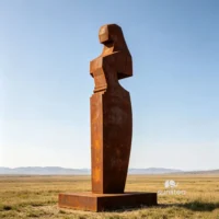 Corten Steel Abstract Human Sculpture