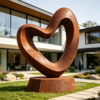 Corten Steel Abstract Love Sculpture
