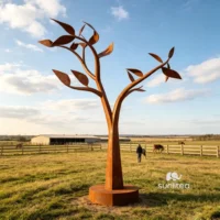 Corten Steel Abstract Tree Sculpture
