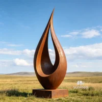 Corten Steel Artwork Fire Sculpture