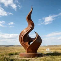 Corten Steel Fire Sculpture