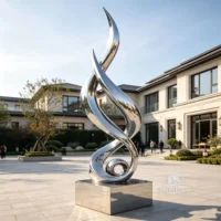 Decor Abstract Flame Sculpture