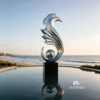 Decorative Abstract Wave Sculpture