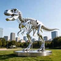 Dinosaur Skeleton Statue