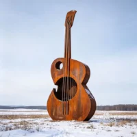 Electric Abstract Guitar Sculpture