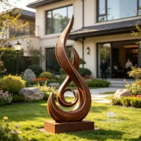 Garden Abstract Flame Sculpture