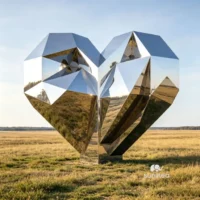 Garden Abstract Heart Sculpture