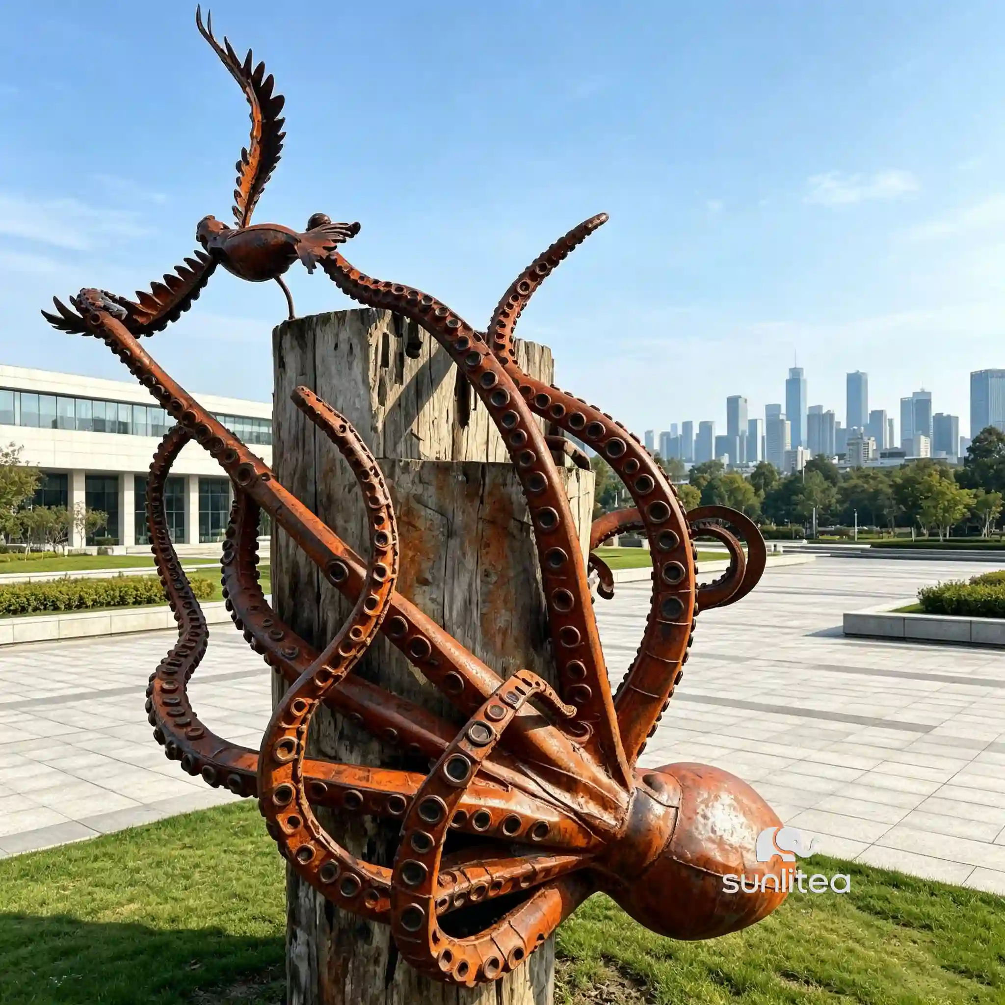 Garden Octopus Sculpture