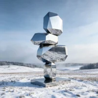 Geometric Abstract Rock Sculpture