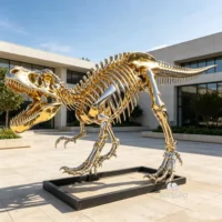 Home Decoration Gold T-Rex Skeleton for Sale