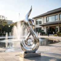 Mirror Decor Abstract Fire Sculpture