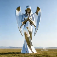Modern Abstract Angel Sculpture