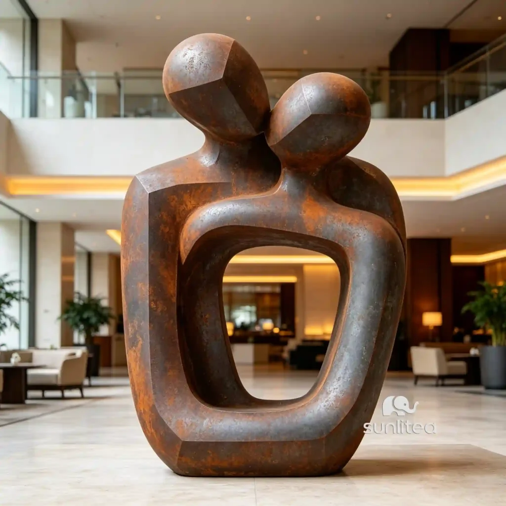 Modern Abstract Couple Sculpture