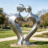 Modern Abstract Lovers Sculpture