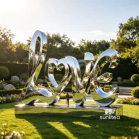 Outdoor Geometric Abstract Love Sculpture