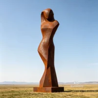 Rust Metal Abstract Female Sculpture