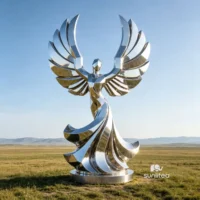 Stainless Steel Abstract Angel Sculpture