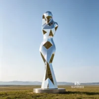Stainless Steel Abstract Female Sculpture