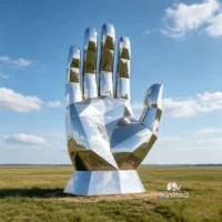 Stainless Steel Abstract Hand Sculpture