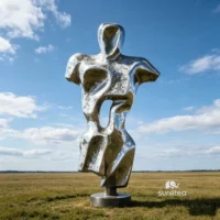 Stainless Steel Abstract Torso Sculpture