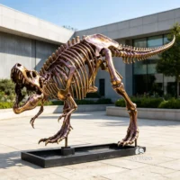 T Rex Skeleton Statue