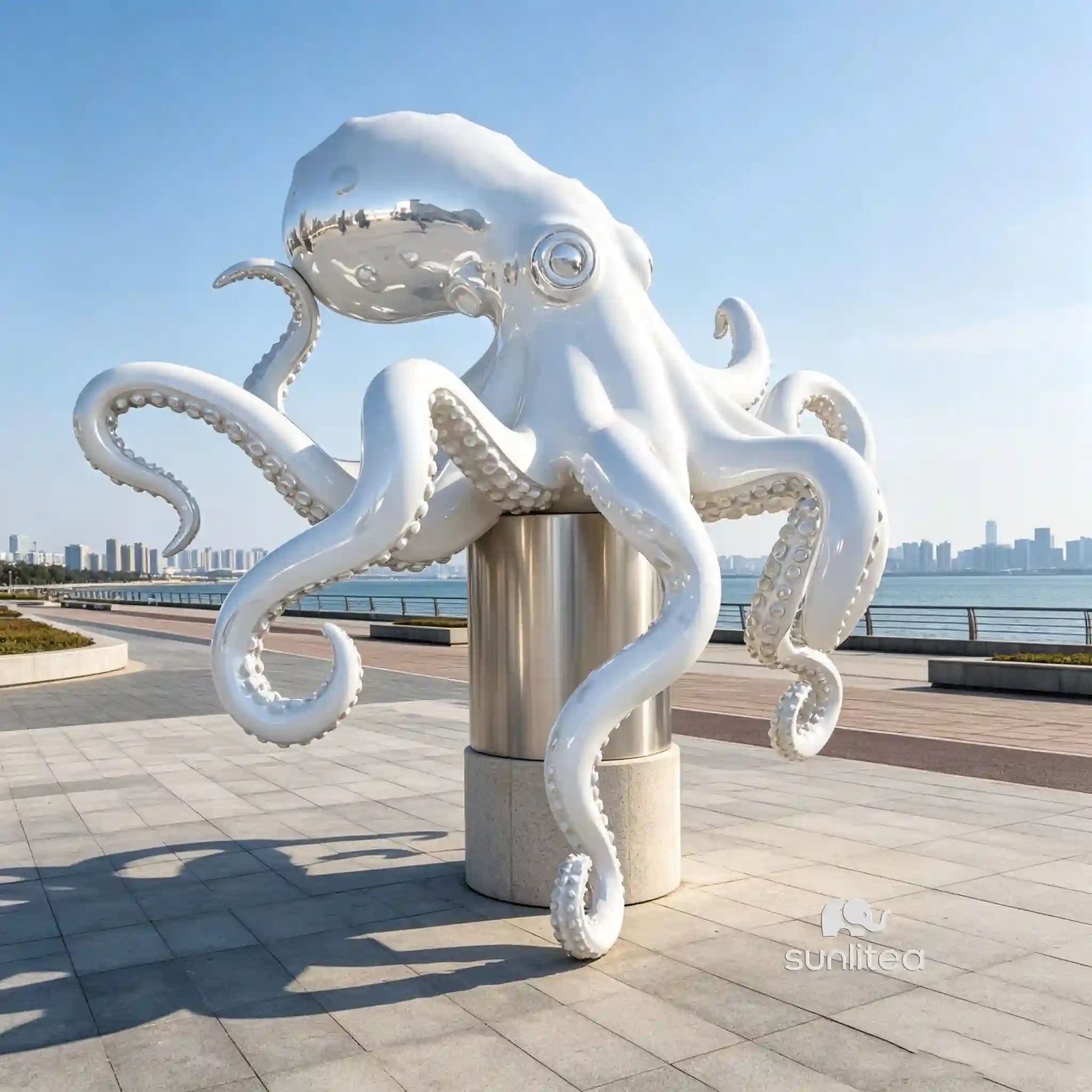 White Octopus Statue