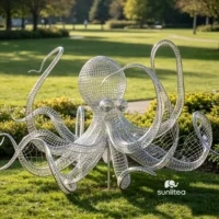 Wire Octopus Sculpture