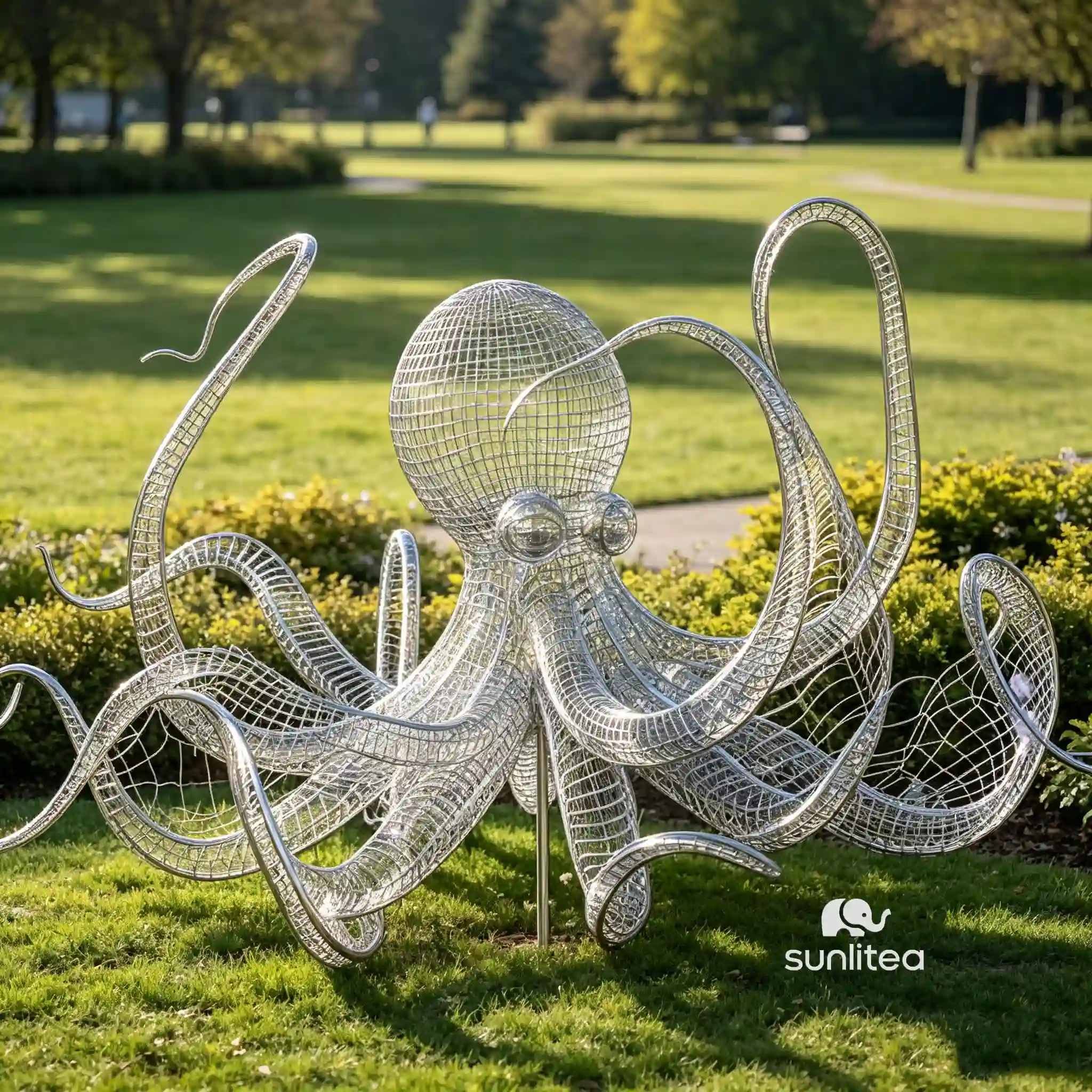 Wire Octopus Sculpture