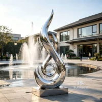 Yard Theme Abstract Fire Sculpture